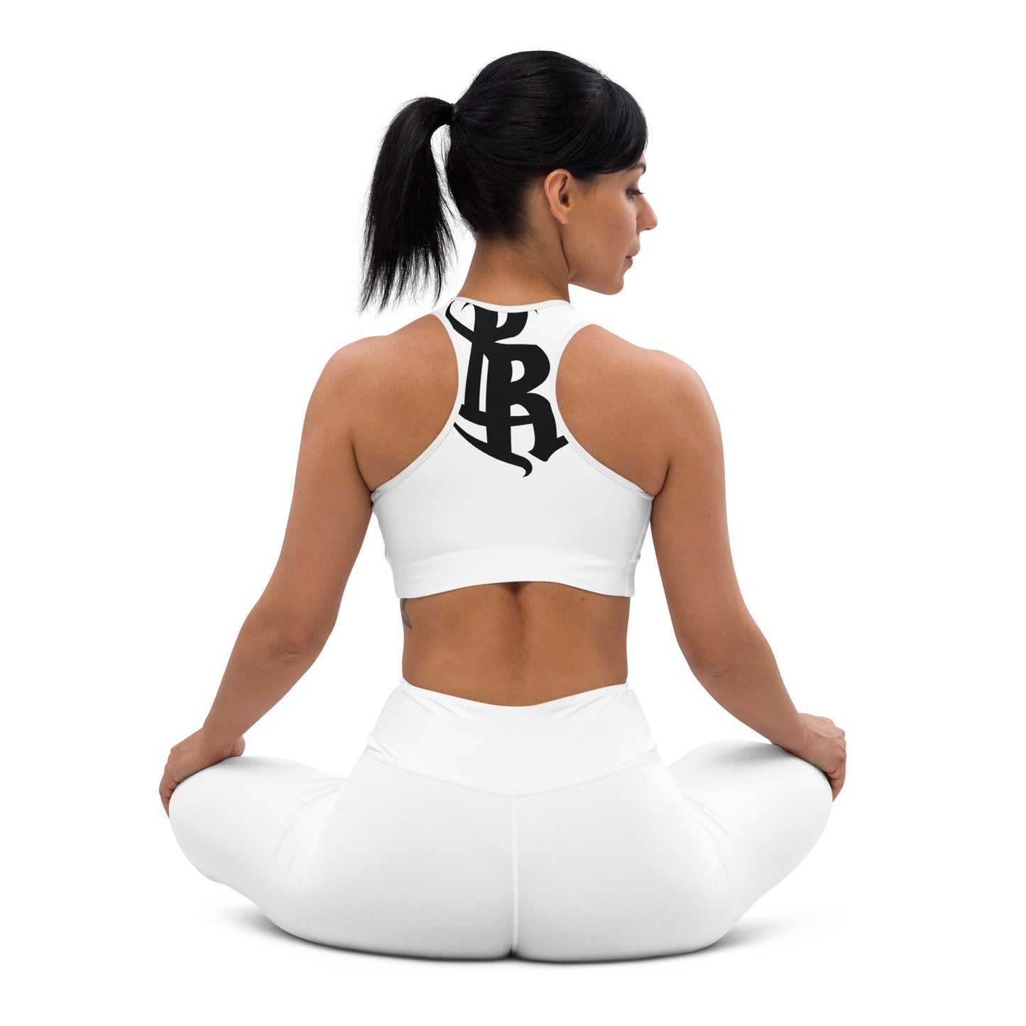 PR Branded Sports Bra (White)