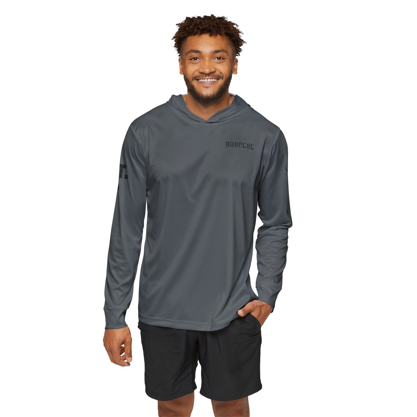 PR Branded Men's Sports Warmup Hoodie - Dark Grey