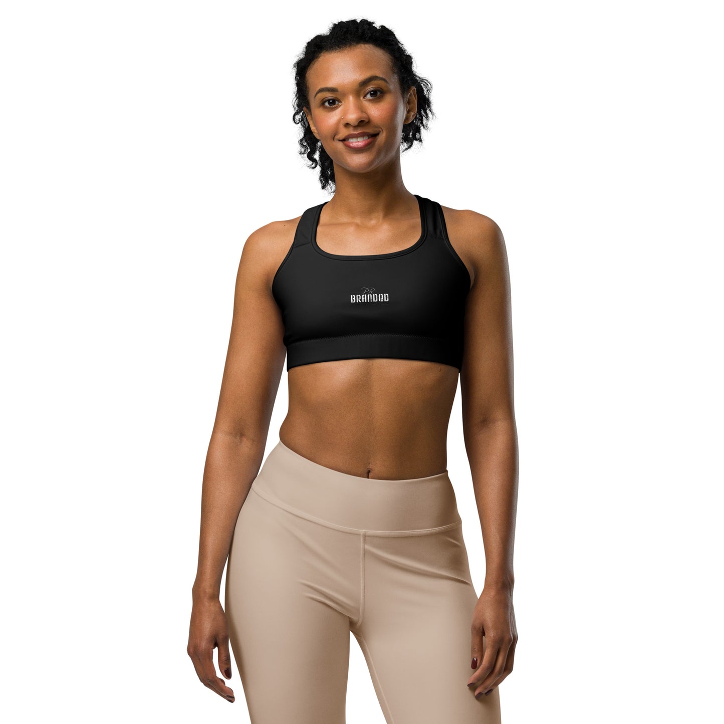 PR Branded Sports Bra (Black)