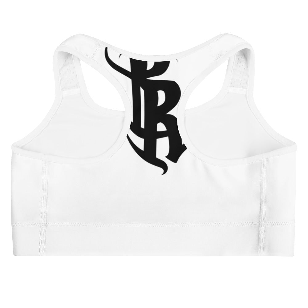PR Branded Sports Bra (White)