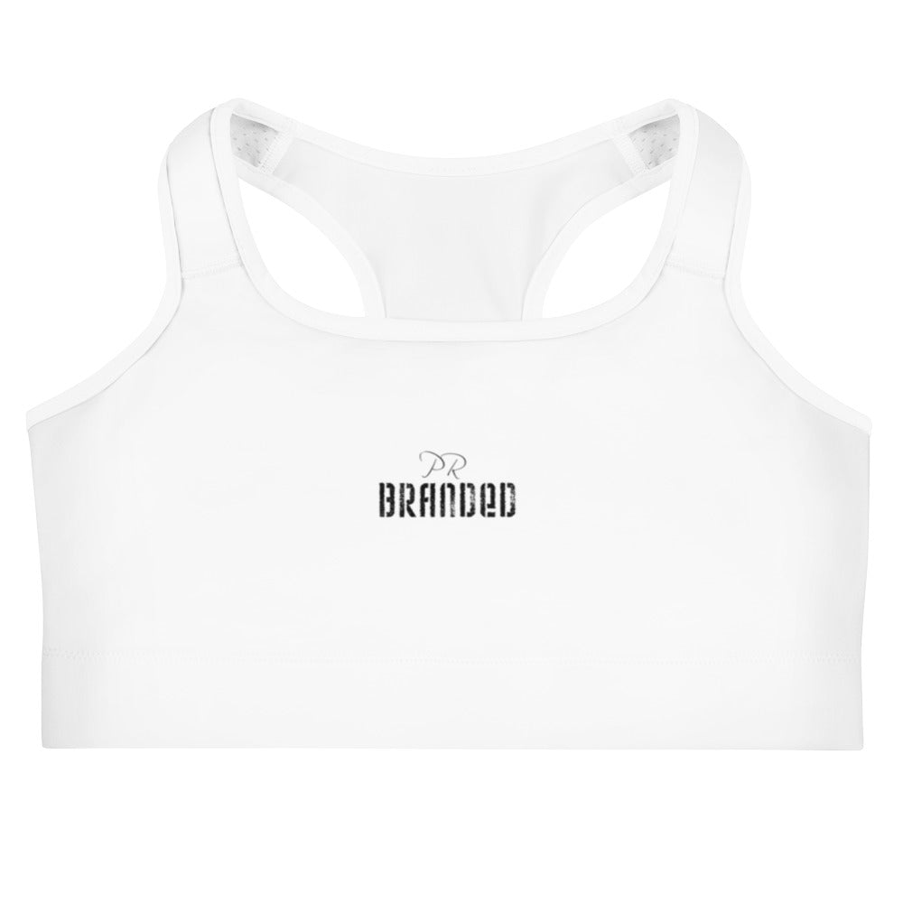 PR Branded Sports Bra (White)